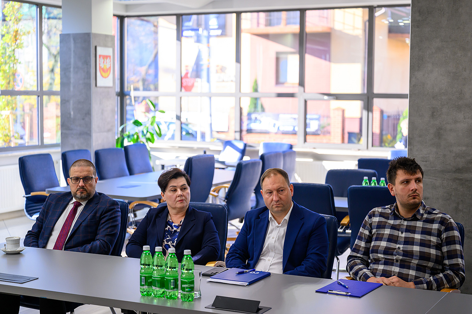Wojciech Mik, Agnieszka Maliszewska oraz dwóch innych uczestników spotkania