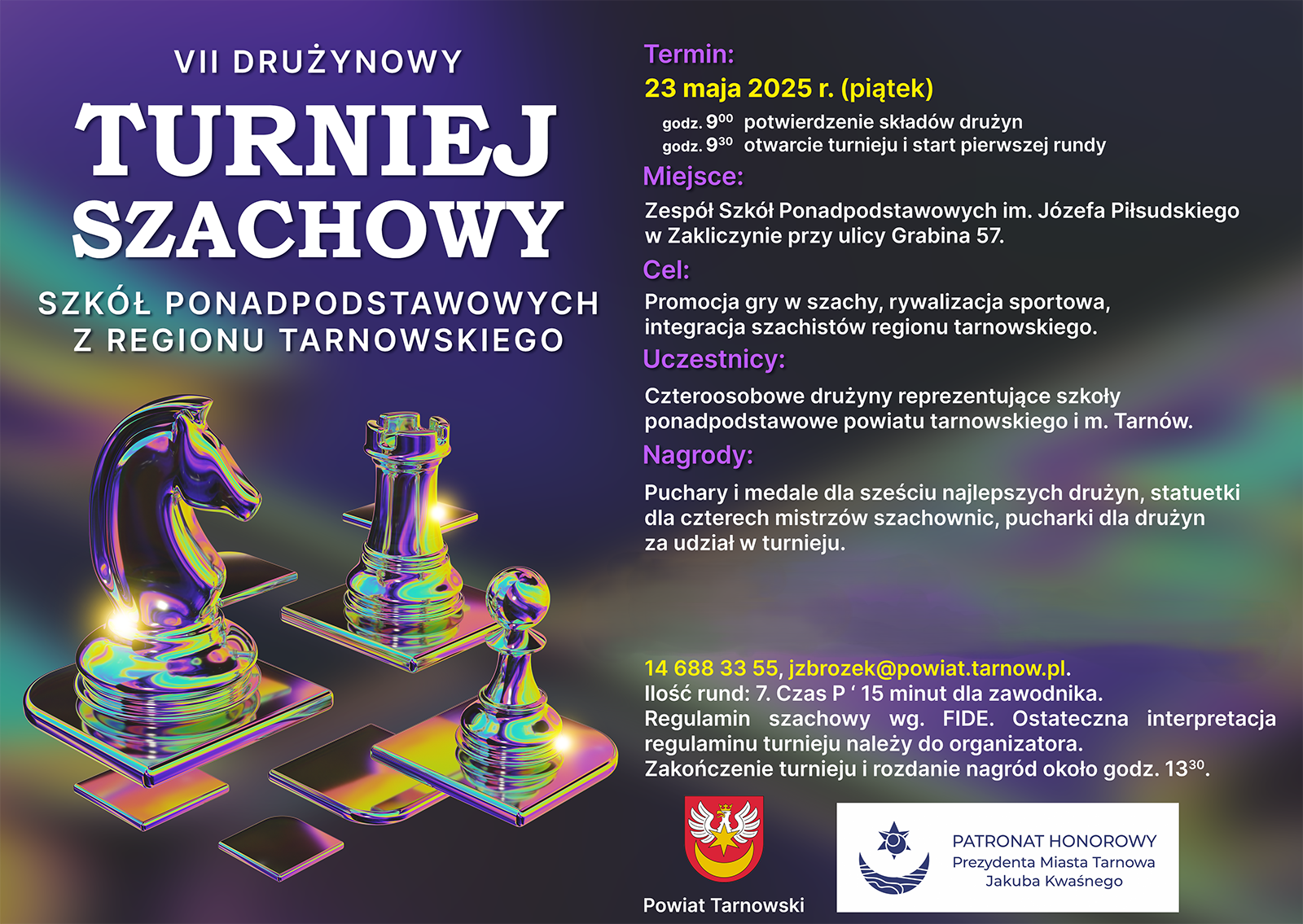 szachy plakat promujący